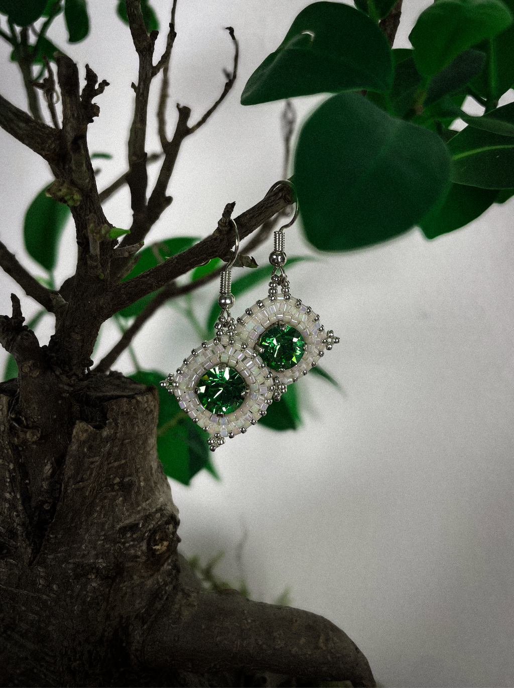 Boucles d'oreilles "Éclat Émeraude"